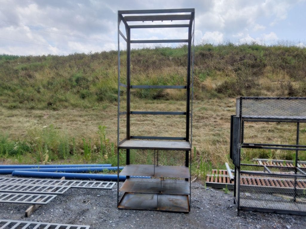 Finished steel rack and frame